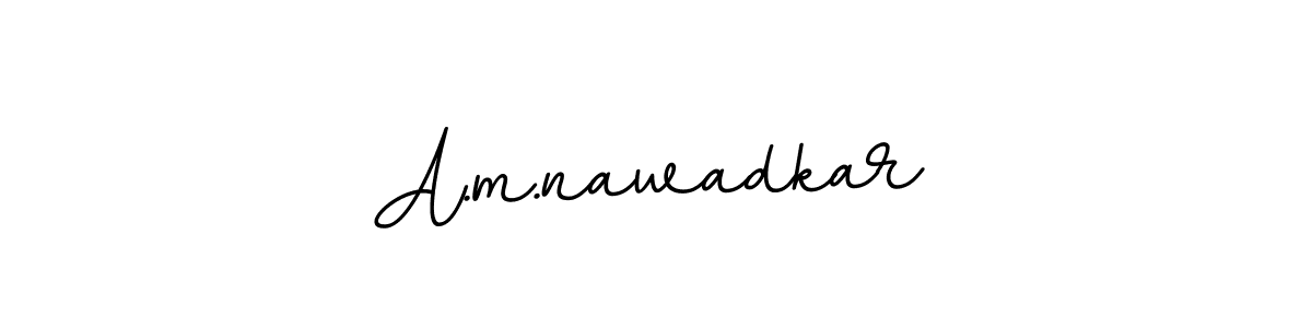 The best way (BallpointsItalic-DORy9) to make a short signature is to pick only two or three words in your name. The name A.m.nawadkar include a total of six letters. For converting this name. A.m.nawadkar signature style 11 images and pictures png