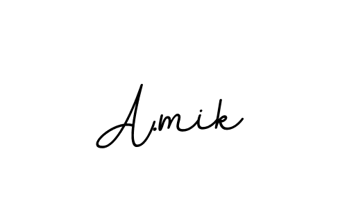 Create a beautiful signature design for name A.mik. With this signature (BallpointsItalic-DORy9) fonts, you can make a handwritten signature for free. A.mik signature style 11 images and pictures png