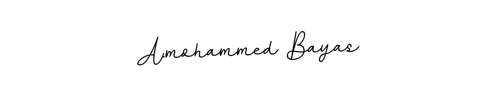 Use a signature maker to create a handwritten signature online. With this signature software, you can design (BallpointsItalic-DORy9) your own signature for name A.mohammed Bayas. A.mohammed Bayas signature style 11 images and pictures png