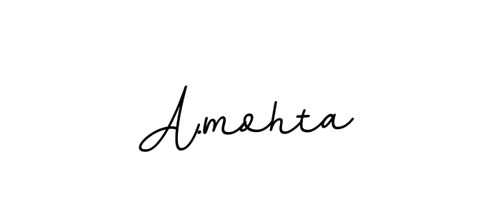 Make a beautiful signature design for name A.mohta. With this signature (BallpointsItalic-DORy9) style, you can create a handwritten signature for free. A.mohta signature style 11 images and pictures png