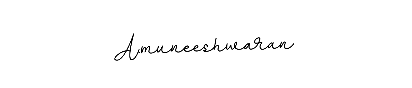 Make a beautiful signature design for name A.muneeshwaran. With this signature (BallpointsItalic-DORy9) style, you can create a handwritten signature for free. A.muneeshwaran signature style 11 images and pictures png
