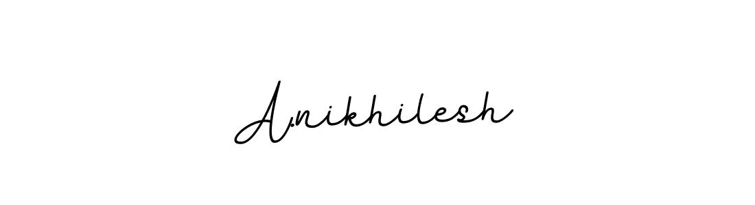 Use a signature maker to create a handwritten signature online. With this signature software, you can design (BallpointsItalic-DORy9) your own signature for name A.nikhilesh. A.nikhilesh signature style 11 images and pictures png