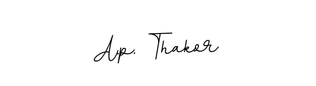 A.p. Thakor stylish signature style. Best Handwritten Sign (BallpointsItalic-DORy9) for my name. Handwritten Signature Collection Ideas for my name A.p. Thakor. A.p. Thakor signature style 11 images and pictures png