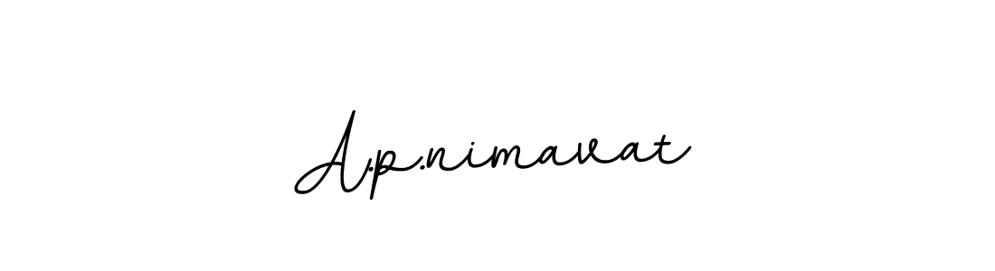 Make a beautiful signature design for name A.p.nimavat. With this signature (BallpointsItalic-DORy9) style, you can create a handwritten signature for free. A.p.nimavat signature style 11 images and pictures png