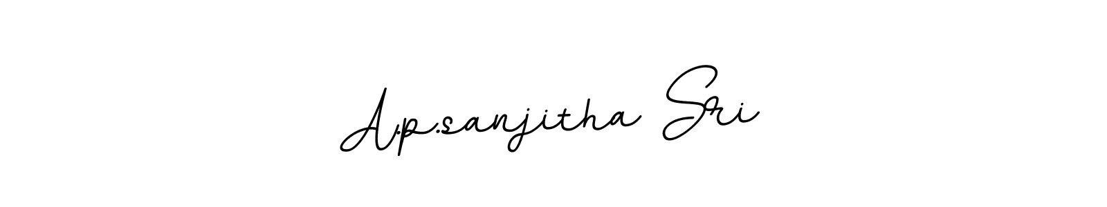 How to Draw A.p.sanjitha Sri signature style? BallpointsItalic-DORy9 is a latest design signature styles for name A.p.sanjitha Sri. A.p.sanjitha Sri signature style 11 images and pictures png