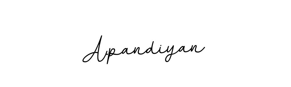 You should practise on your own different ways (BallpointsItalic-DORy9) to write your name (A.pandiyan) in signature. don't let someone else do it for you. A.pandiyan signature style 11 images and pictures png