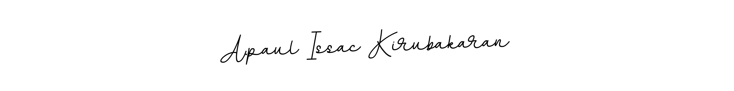 How to make A.paul Issac Kirubakaran name signature. Use BallpointsItalic-DORy9 style for creating short signs online. This is the latest handwritten sign. A.paul Issac Kirubakaran signature style 11 images and pictures png