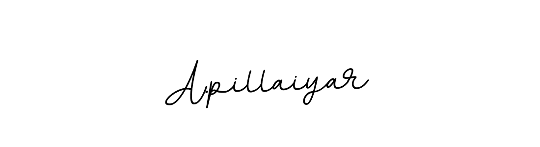 Design your own signature with our free online signature maker. With this signature software, you can create a handwritten (BallpointsItalic-DORy9) signature for name A.pillaiyar. A.pillaiyar signature style 11 images and pictures png