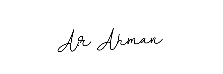 Create a beautiful signature design for name A.r Ahman. With this signature (BallpointsItalic-DORy9) fonts, you can make a handwritten signature for free. A.r Ahman signature style 11 images and pictures png