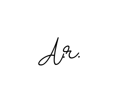 Design your own signature with our free online signature maker. With this signature software, you can create a handwritten (BallpointsItalic-DORy9) signature for name A.r.. A.r. signature style 11 images and pictures png