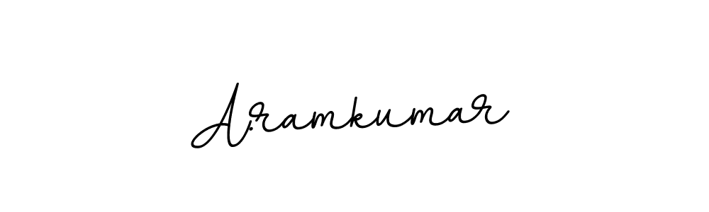 How to make A.ramkumar name signature. Use BallpointsItalic-DORy9 style for creating short signs online. This is the latest handwritten sign. A.ramkumar signature style 11 images and pictures png