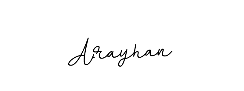 Use a signature maker to create a handwritten signature online. With this signature software, you can design (BallpointsItalic-DORy9) your own signature for name A.rayhan. A.rayhan signature style 11 images and pictures png
