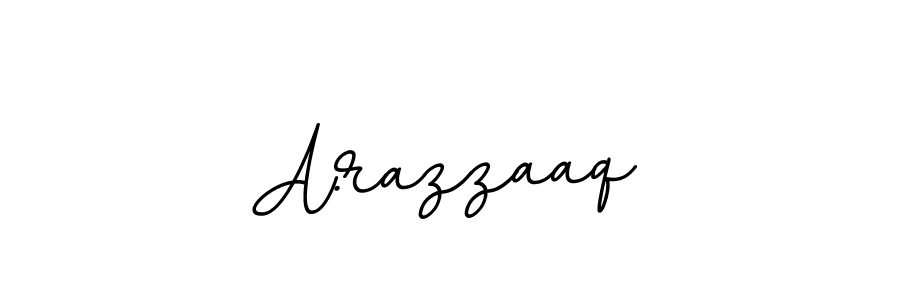 Use a signature maker to create a handwritten signature online. With this signature software, you can design (BallpointsItalic-DORy9) your own signature for name A.razzaaq. A.razzaaq signature style 11 images and pictures png