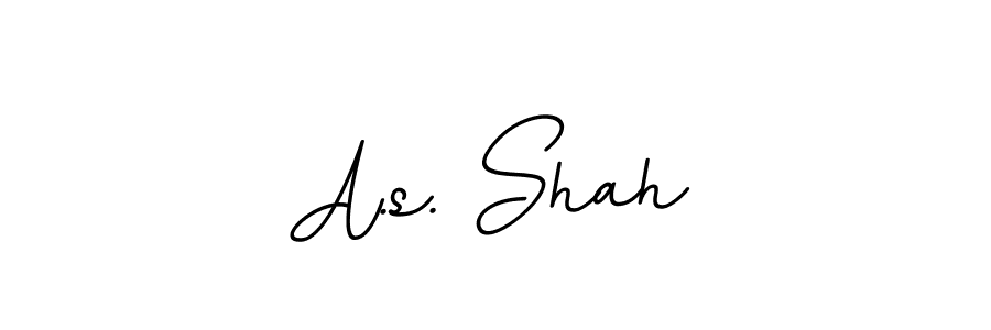 How to make A.s. Shah name signature. Use BallpointsItalic-DORy9 style for creating short signs online. This is the latest handwritten sign. A.s. Shah signature style 11 images and pictures png
