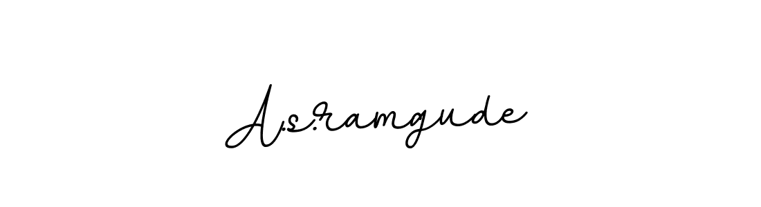 Create a beautiful signature design for name A.s.ramgude. With this signature (BallpointsItalic-DORy9) fonts, you can make a handwritten signature for free. A.s.ramgude signature style 11 images and pictures png