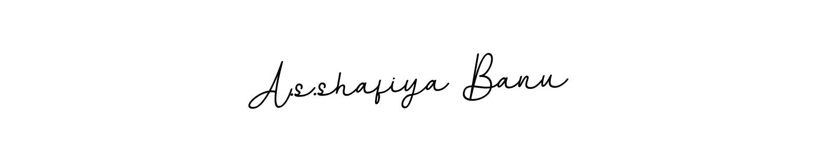 Use a signature maker to create a handwritten signature online. With this signature software, you can design (BallpointsItalic-DORy9) your own signature for name A.s.shafiya Banu. A.s.shafiya Banu signature style 11 images and pictures png