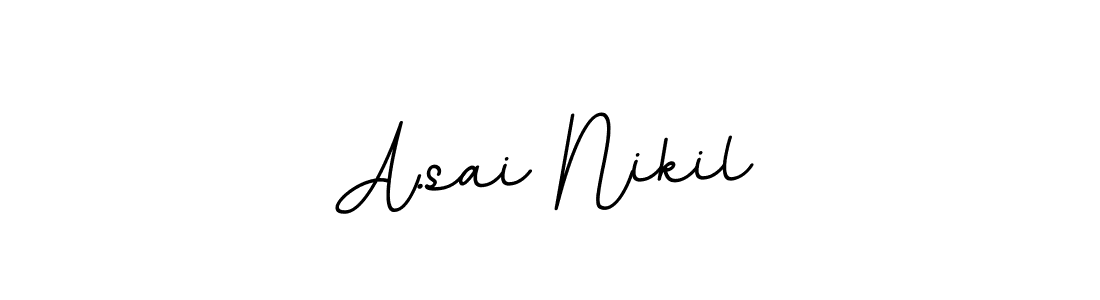 You can use this online signature creator to create a handwritten signature for the name A.sai Nikil. This is the best online autograph maker. A.sai Nikil signature style 11 images and pictures png