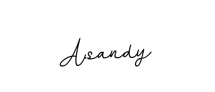 Make a beautiful signature design for name A.sandy. With this signature (BallpointsItalic-DORy9) style, you can create a handwritten signature for free. A.sandy signature style 11 images and pictures png