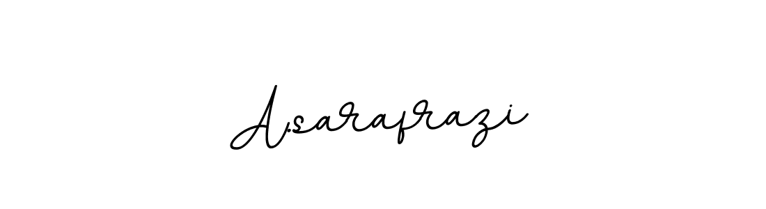 How to make A.sarafrazi name signature. Use BallpointsItalic-DORy9 style for creating short signs online. This is the latest handwritten sign. A.sarafrazi signature style 11 images and pictures png