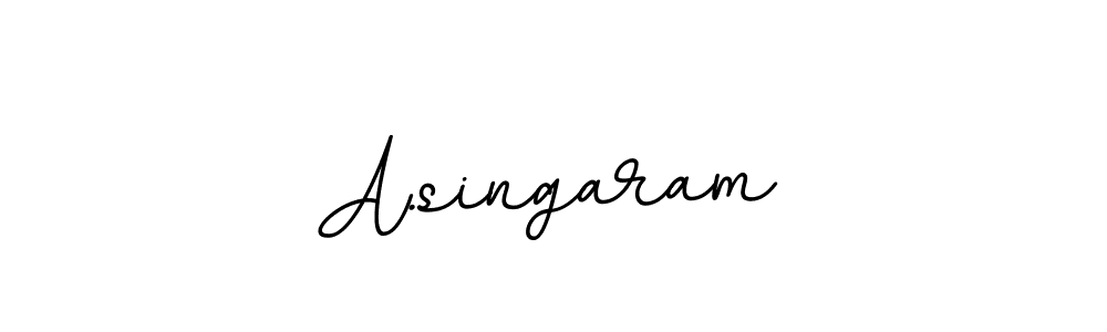 Create a beautiful signature design for name A.singaram. With this signature (BallpointsItalic-DORy9) fonts, you can make a handwritten signature for free. A.singaram signature style 11 images and pictures png