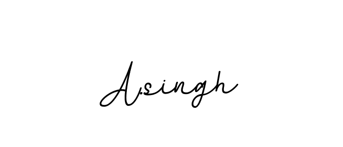 Design your own signature with our free online signature maker. With this signature software, you can create a handwritten (BallpointsItalic-DORy9) signature for name A.singh. A.singh signature style 11 images and pictures png