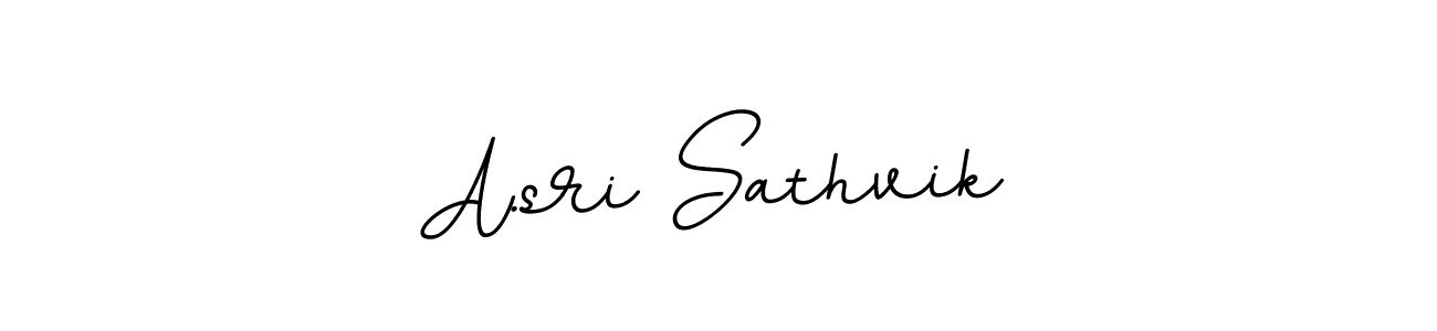 This is the best signature style for the A.sri Sathvik name. Also you like these signature font (BallpointsItalic-DORy9). Mix name signature. A.sri Sathvik signature style 11 images and pictures png