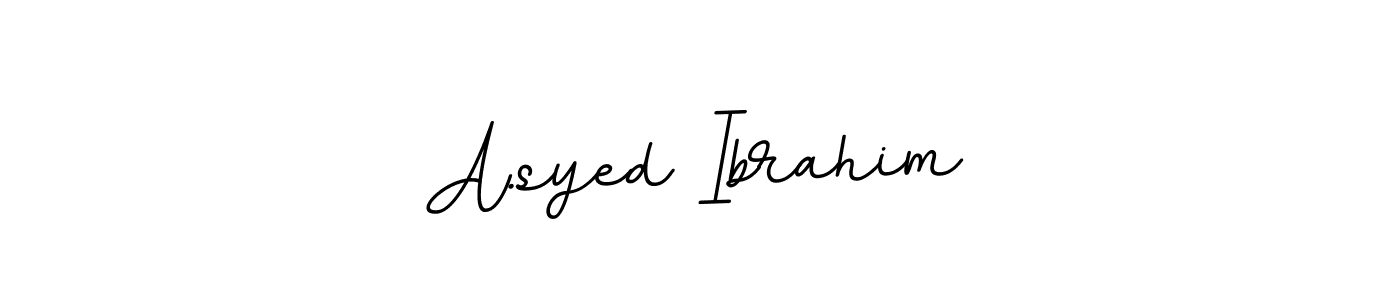 The best way (BallpointsItalic-DORy9) to make a short signature is to pick only two or three words in your name. The name A.syed Ibrahim include a total of six letters. For converting this name. A.syed Ibrahim signature style 11 images and pictures png