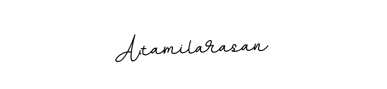 Use a signature maker to create a handwritten signature online. With this signature software, you can design (BallpointsItalic-DORy9) your own signature for name A.tamilarasan. A.tamilarasan signature style 11 images and pictures png
