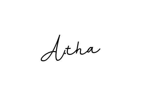 Also we have A.tha name is the best signature style. Create professional handwritten signature collection using BallpointsItalic-DORy9 autograph style. A.tha signature style 11 images and pictures png