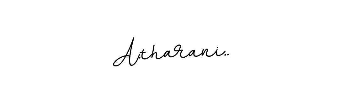 Also we have A.tharani.. name is the best signature style. Create professional handwritten signature collection using BallpointsItalic-DORy9 autograph style. A.tharani.. signature style 11 images and pictures png