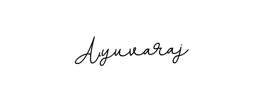 The best way (BallpointsItalic-DORy9) to make a short signature is to pick only two or three words in your name. The name A.yuvaraj include a total of six letters. For converting this name. A.yuvaraj signature style 11 images and pictures png