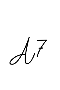 You should practise on your own different ways (BallpointsItalic-DORy9) to write your name (A7) in signature. don't let someone else do it for you. A7 signature style 11 images and pictures png