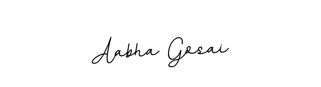 Create a beautiful signature design for name Aabha Gosai. With this signature (BallpointsItalic-DORy9) fonts, you can make a handwritten signature for free. Aabha Gosai signature style 11 images and pictures png