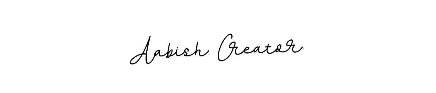 Design your own signature with our free online signature maker. With this signature software, you can create a handwritten (BallpointsItalic-DORy9) signature for name Aabish Creator. Aabish Creator signature style 11 images and pictures png