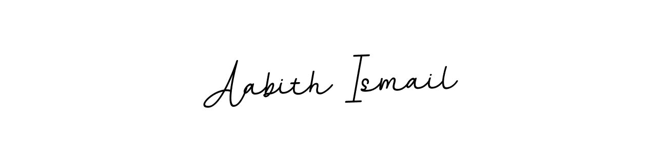 How to make Aabith Ismail name signature. Use BallpointsItalic-DORy9 style for creating short signs online. This is the latest handwritten sign. Aabith Ismail signature style 11 images and pictures png