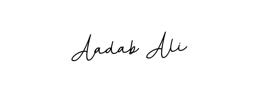 Create a beautiful signature design for name Aadab Ali. With this signature (BallpointsItalic-DORy9) fonts, you can make a handwritten signature for free. Aadab Ali signature style 11 images and pictures png
