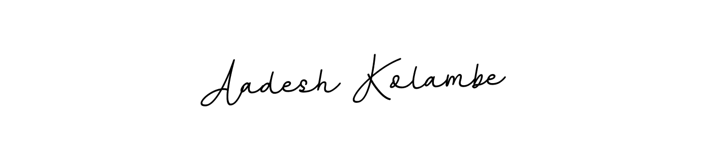 Make a beautiful signature design for name Aadesh Kolambe. With this signature (BallpointsItalic-DORy9) style, you can create a handwritten signature for free. Aadesh Kolambe signature style 11 images and pictures png