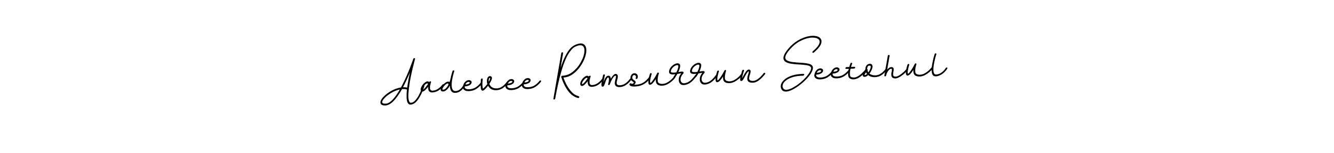 Make a beautiful signature design for name Aadevee Ramsurrun Seetohul. Use this online signature maker to create a handwritten signature for free. Aadevee Ramsurrun Seetohul signature style 11 images and pictures png