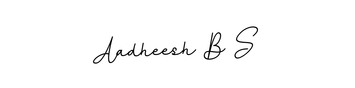 It looks lik you need a new signature style for name Aadheesh B S. Design unique handwritten (BallpointsItalic-DORy9) signature with our free signature maker in just a few clicks. Aadheesh B S signature style 11 images and pictures png