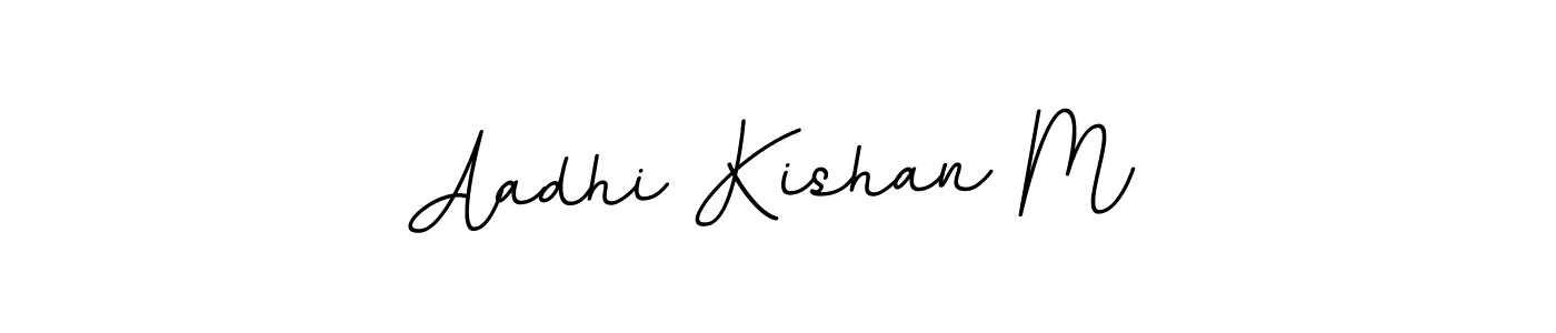 The best way (BallpointsItalic-DORy9) to make a short signature is to pick only two or three words in your name. The name Aadhi Kishan M include a total of six letters. For converting this name. Aadhi Kishan M signature style 11 images and pictures png