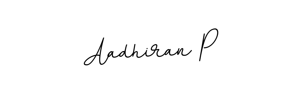 Use a signature maker to create a handwritten signature online. With this signature software, you can design (BallpointsItalic-DORy9) your own signature for name Aadhiran P. Aadhiran P signature style 11 images and pictures png