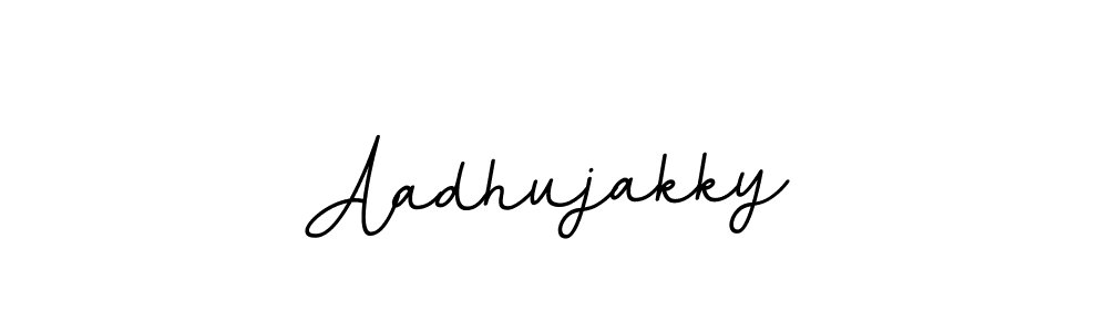 The best way (BallpointsItalic-DORy9) to make a short signature is to pick only two or three words in your name. The name Aadhujakky include a total of six letters. For converting this name. Aadhujakky signature style 11 images and pictures png