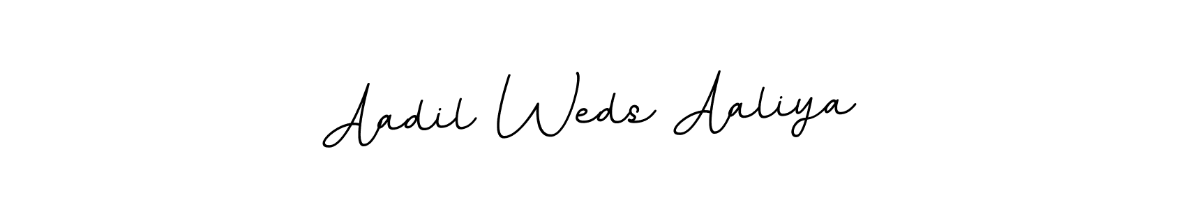 Make a beautiful signature design for name Aadil Weds Aaliya. With this signature (BallpointsItalic-DORy9) style, you can create a handwritten signature for free. Aadil Weds Aaliya signature style 11 images and pictures png