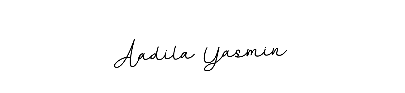 Use a signature maker to create a handwritten signature online. With this signature software, you can design (BallpointsItalic-DORy9) your own signature for name Aadila Yasmin. Aadila Yasmin signature style 11 images and pictures png