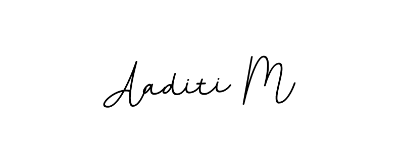 This is the best signature style for the Aaditi M name. Also you like these signature font (BallpointsItalic-DORy9). Mix name signature. Aaditi M signature style 11 images and pictures png