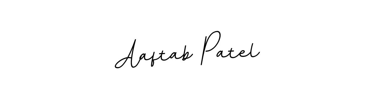 This is the best signature style for the Aaftab Patel name. Also you like these signature font (BallpointsItalic-DORy9). Mix name signature. Aaftab Patel signature style 11 images and pictures png