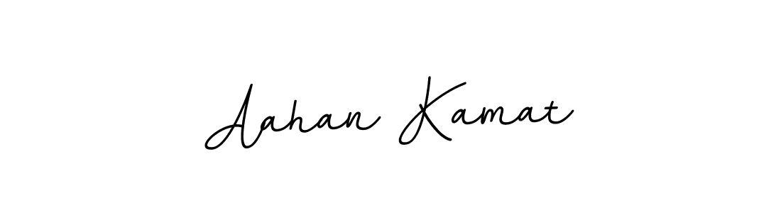 How to make Aahan Kamat name signature. Use BallpointsItalic-DORy9 style for creating short signs online. This is the latest handwritten sign. Aahan Kamat signature style 11 images and pictures png