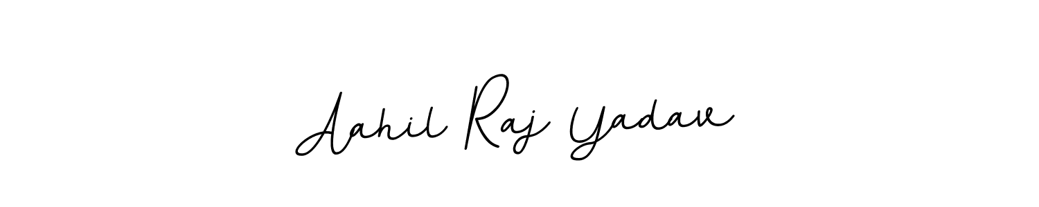 The best way (BallpointsItalic-DORy9) to make a short signature is to pick only two or three words in your name. The name Aahil Raj Yadav include a total of six letters. For converting this name. Aahil Raj Yadav signature style 11 images and pictures png