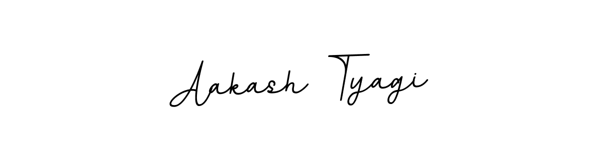 How to make Aakash Tyagi name signature. Use BallpointsItalic-DORy9 style for creating short signs online. This is the latest handwritten sign. Aakash Tyagi signature style 11 images and pictures png