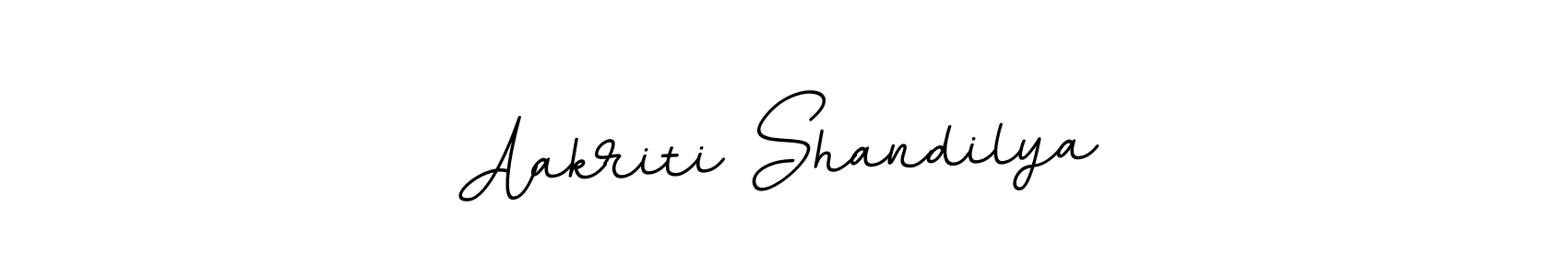 Make a beautiful signature design for name Aakriti Shandilya. With this signature (BallpointsItalic-DORy9) style, you can create a handwritten signature for free. Aakriti Shandilya signature style 11 images and pictures png